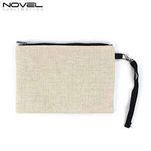 New Sublimation Blank Linen Cotton Cosmetic Bag