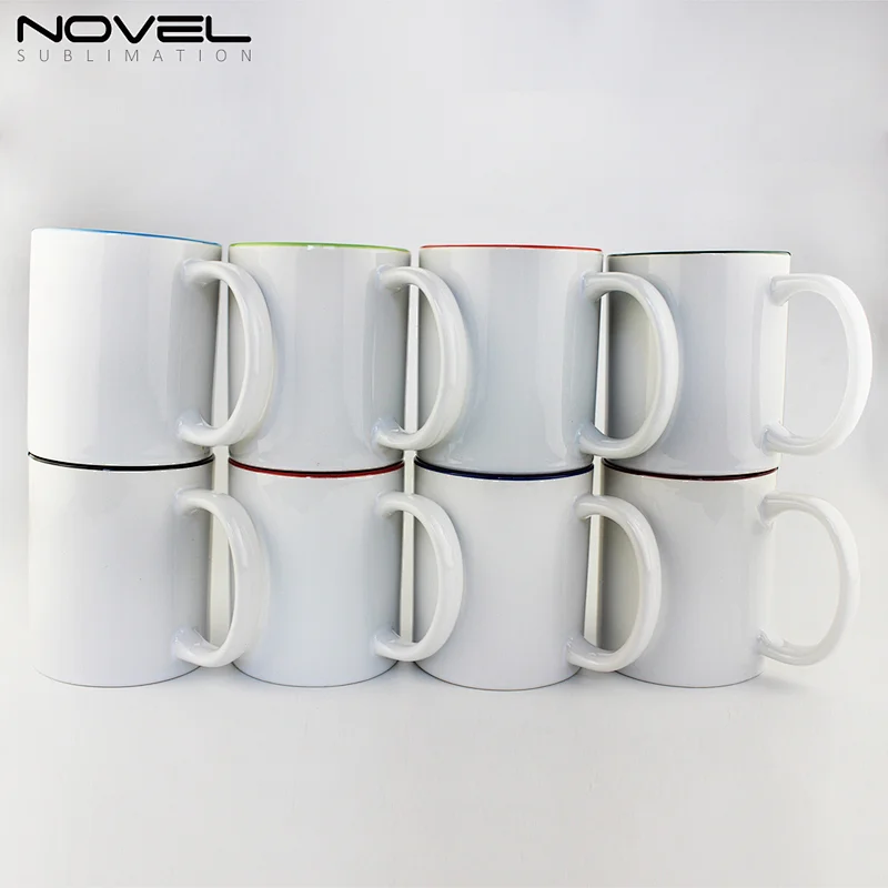 Inner color ceramic coffee mug 11oz sublimation ceramic mug