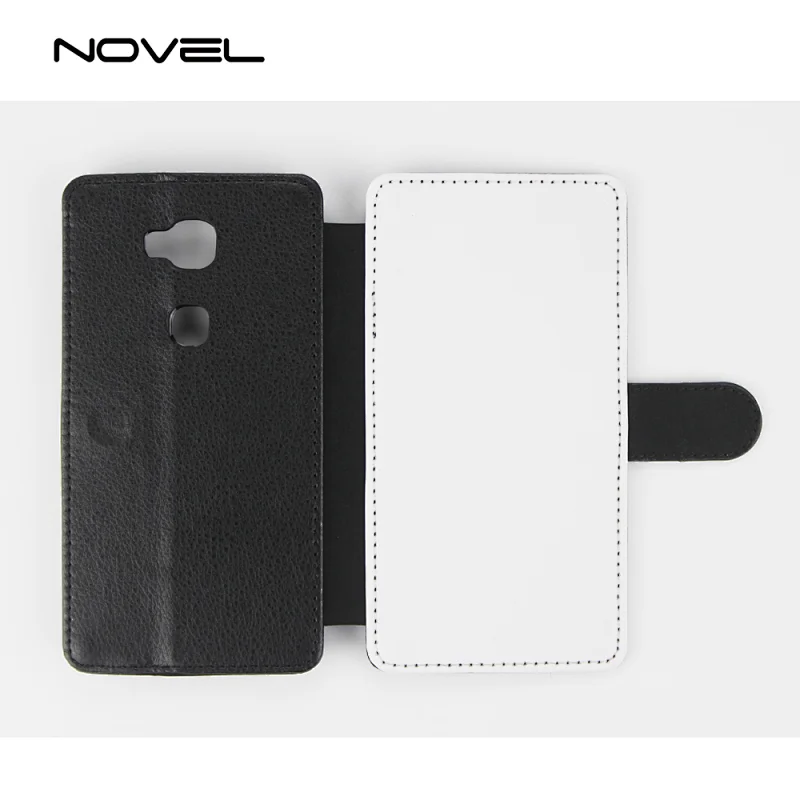 Custom PU Leather Case Wallet Flip Stand Sublimation Case For Huawei Honor 5X