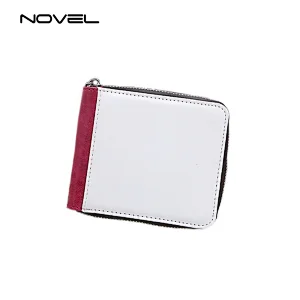 Popular Sublimation Zipper Wallet,DIY custom chain small wallet
