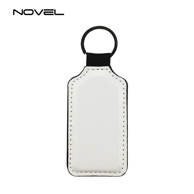 Good Quality Blank Leather Keychain PU Key Tag