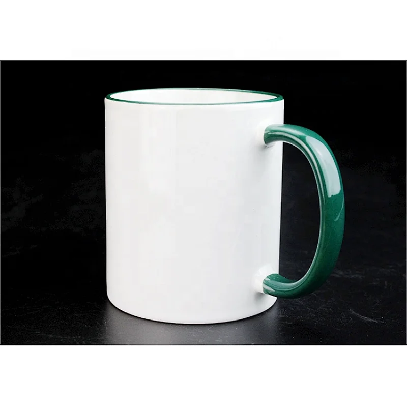Sublimation custom design fringe color mug,11oz color coffee mug