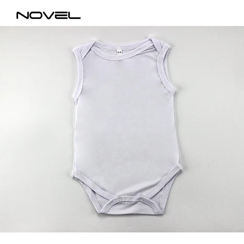 Sublimation Blank Polyester Baby Bodysuits Without Sleeve