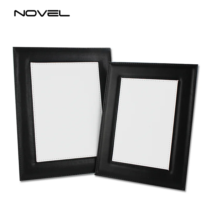 Personalized Sublimation Blank PU Leather Photo Frame For Christmas Gift 7