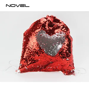 New Popular Bling Sublimation Blank Magic Sequin Drawstring Backpack Bag