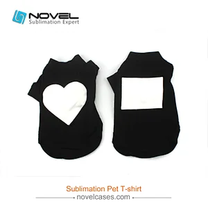 Blank Sublimation Dog Pet T-shirt With Rectangle Patch