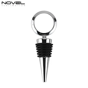 Blank Sublimation Zinc Alloy Wine Bottle Stopper ,Round Bottle Stopper