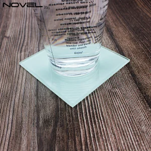 High quality Fancy Heat Transfer Square Glass Coaster