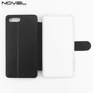 Sublimation Flip Leather Wallet Card Holder TPU Inside For iPhone 7 Plus/IP 8 Plus