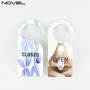 Black back with One-sided Custom Printing Sublimation  Blank MDF Door Hanger