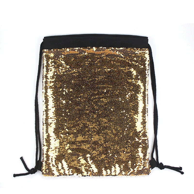 New Popular Bling Sublimation Blank Magic Sequin Drawstring Backpack Bag