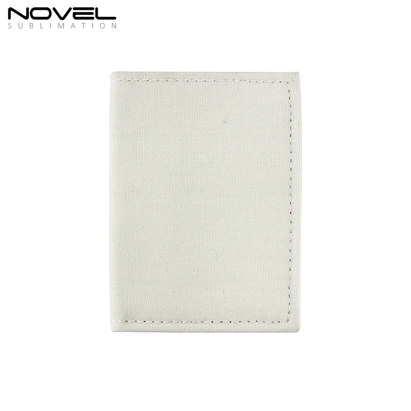high quality full printing canvas small folding wallet