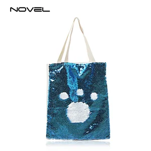 Popular Bling Hanger Bag Sublimation Blank Magic Sequin Shoulder Bag