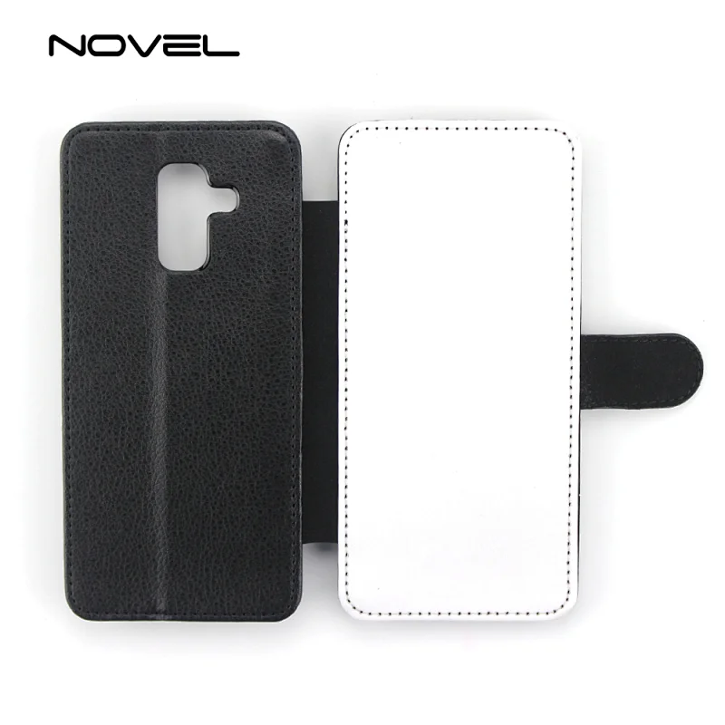 2D Flip Wallet Leather Sublimation Phone Case For Galaxy A6 Plus 2018