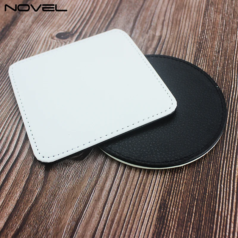 PU Leather Square Sublimation Mug Coaster