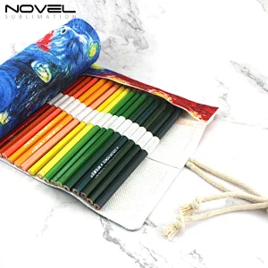 Customized  Roll Up Pencil Bag Sublimation Blank