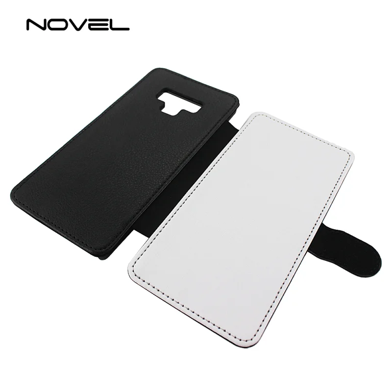 DIY Blank PU Sublimation 2D Flip Leather Phone Cover For Galaxy Note 9