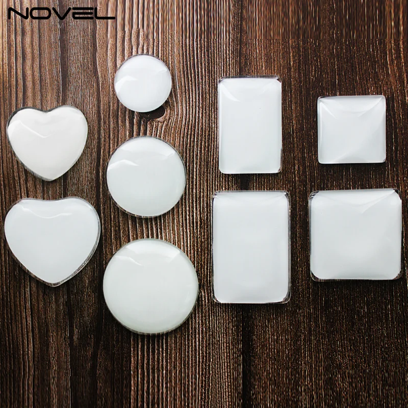 DIY Round Crystal Glass Fridge Magnet Blanks Refrigerator Home Decor