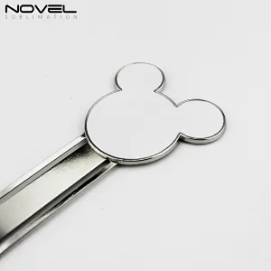 China Custom Printing Heat Transfer Metal Mouse Head Bookmark