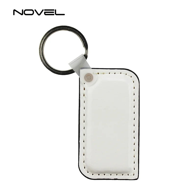 Good Quality Blank Leather Keychain PU Key Tag