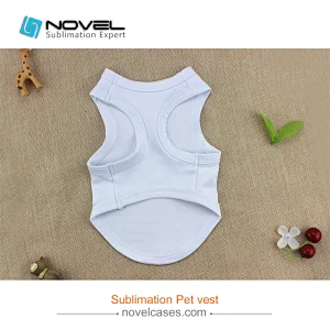 Blank White DIY Sublimation Polyester Dog T-shirt Pet Clothes