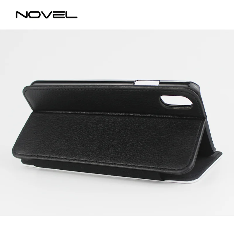 Personality Blank Flip Leather Wallet Case For IP XR