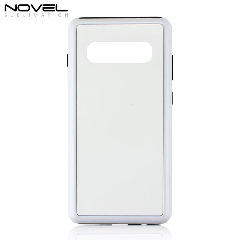 Rubber case inside and 2D plastic case outside 2in1 heavy duty phone case for Samsung Galaxy S10 Plus