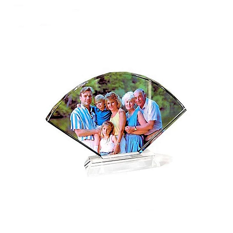 Hot sale personalized Fan-shaped sublimation crystal,blank photo frame