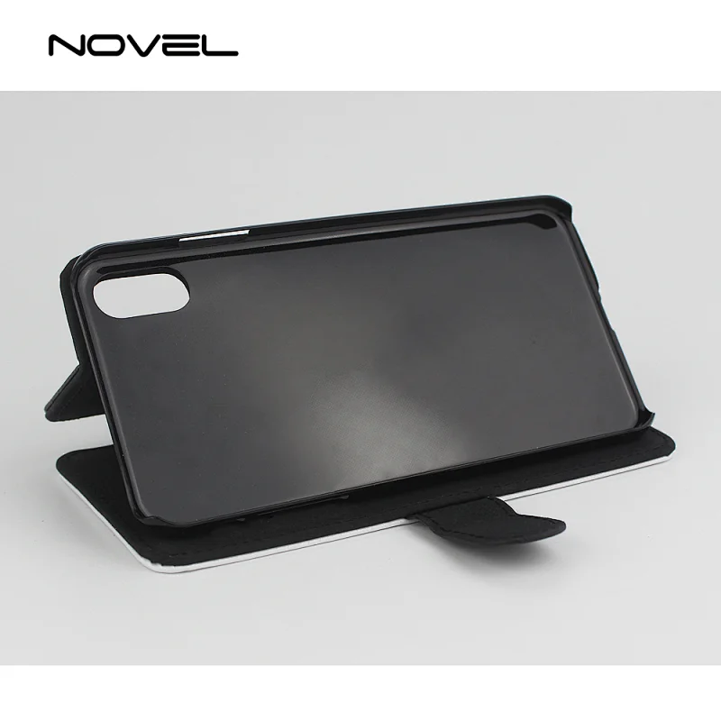Personality Blank Flip Leather Wallet Case For IP XR