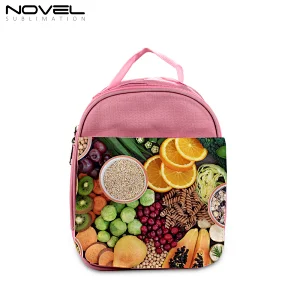 Pink Kids Lunch Bag Sublimation Polyester Lunch Pack