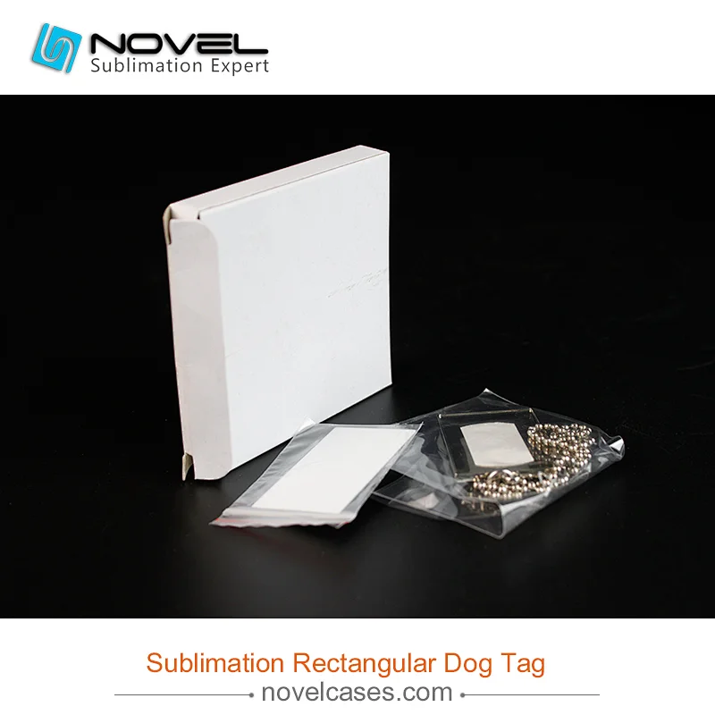 Personalized Sublimation Metal Rectangular Dog Tag
