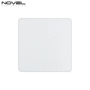 Square Shape PU Leather Mouse Pad Sublimation Mouse Mat