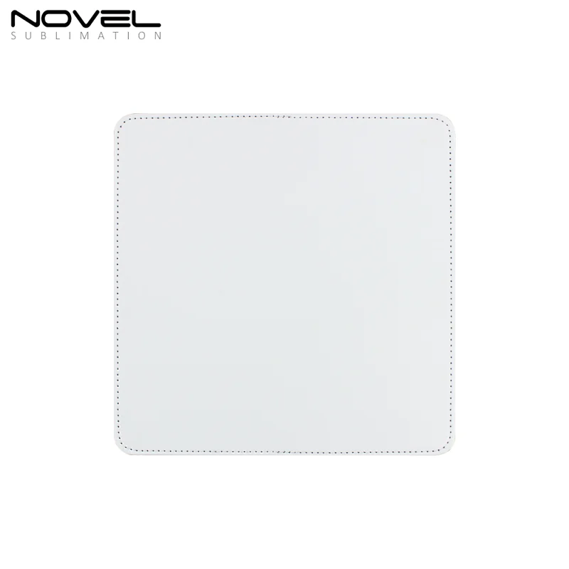 Square Shape PU Leather Mouse Pad Sublimation Mouse Mat