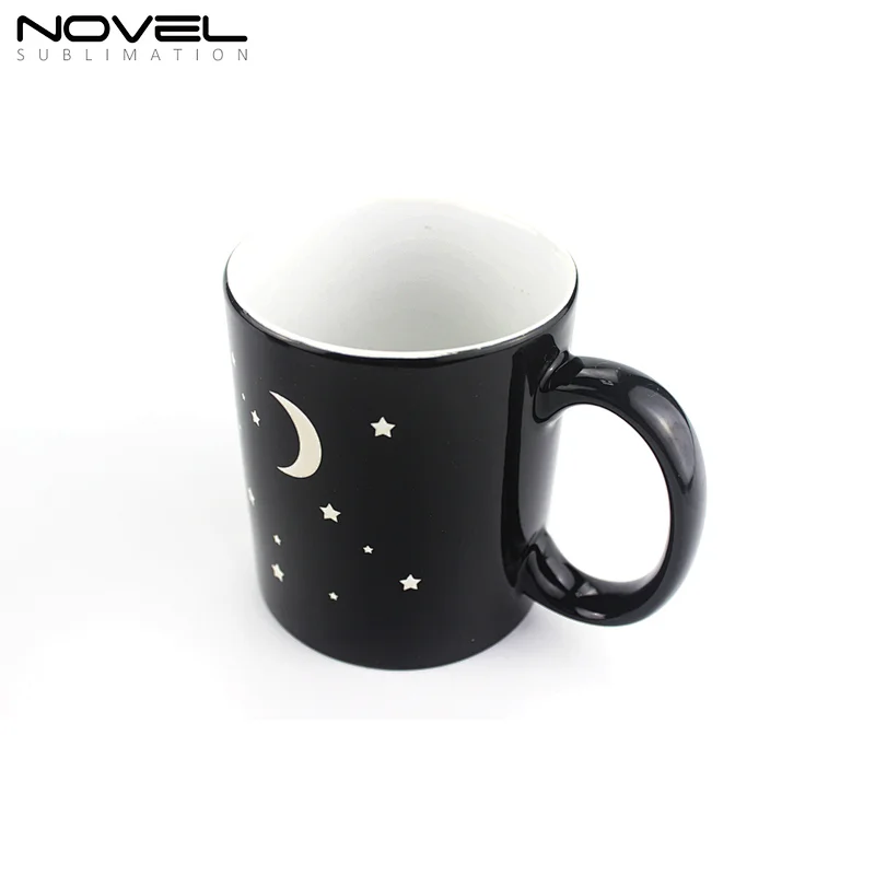 Magic Coffee Heat Sensitive Mug Color Changing Mug with Constellation Carved