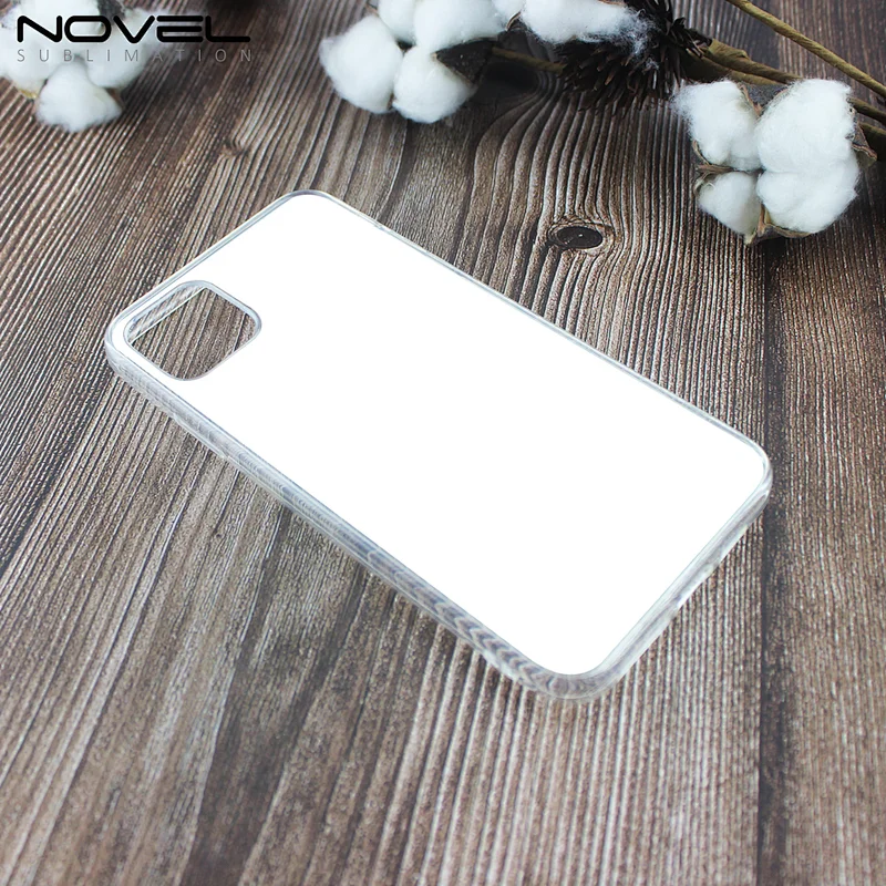 Crystal Clear Protective Cover sublimation Soft TPU case with plastic film for IP 11