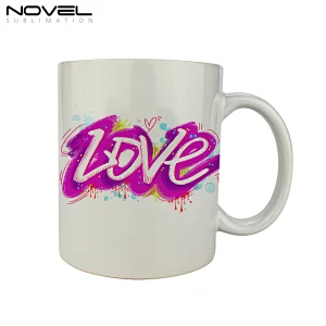 Christmas DIY Mugs White Coated Ceramic Cups  11 OZ Sublimation Mugs Blank