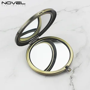 2020 New coming small size blank heat transfer personal make up metal mirror
