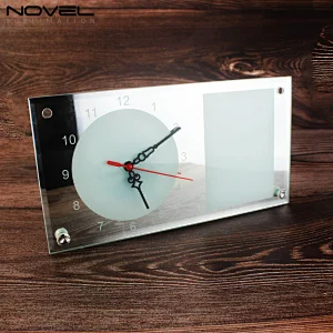 12 inch Mirror Edge Strip Clock Sublimation Photo Frame