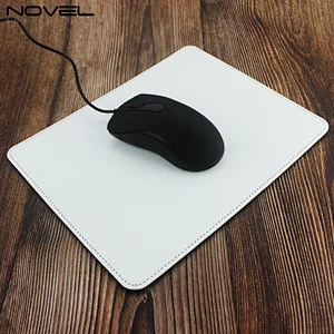 High Quality PU Leather Mouse Pad Sublimation Laptop Photo Mouse Pad Mat