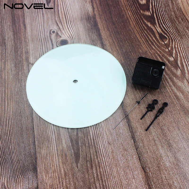 Sublimation Round Smooth Clock Photo Glass Frame