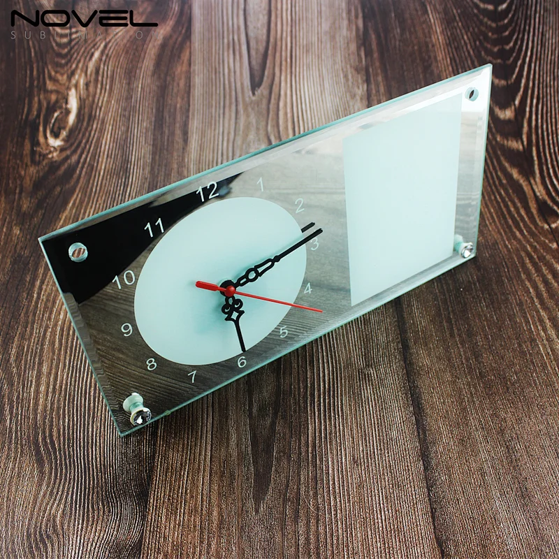 12 inch Mirror Edge Strip Clock Sublimation Photo Frame