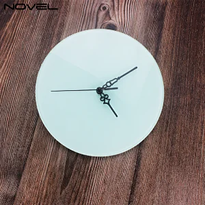Sublimation Round Smooth Clock Photo Glass Frame