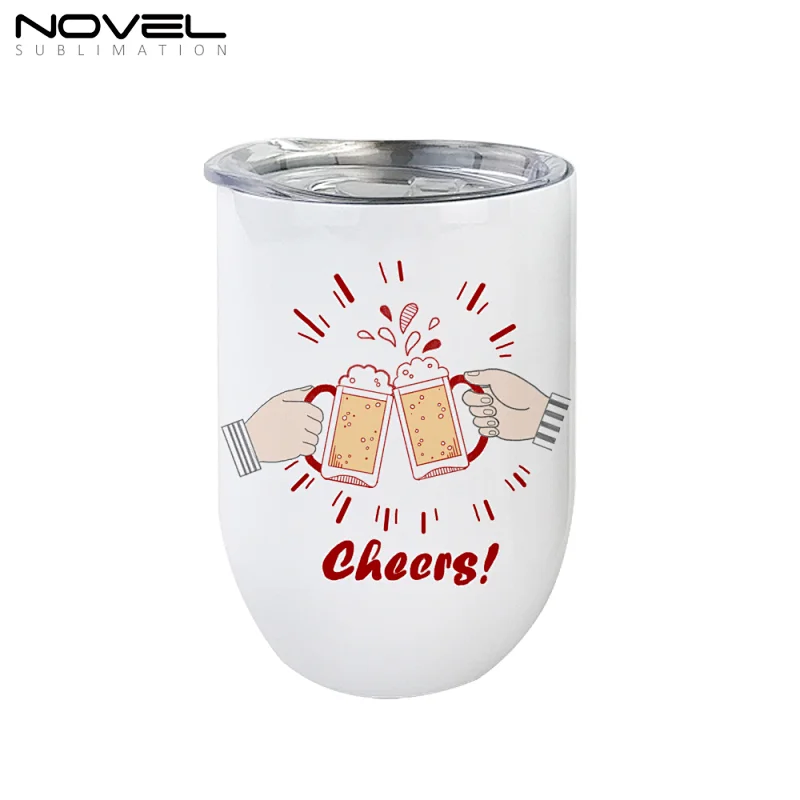 Egg Shell Stainless Steel Mug Sublimation Travel Mug With Lid
