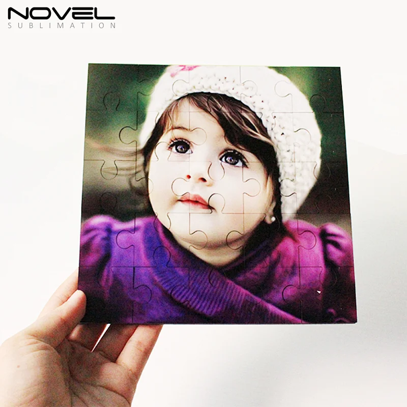 25 Pieces Square Sublimation MDF Jigsaw Puzzle