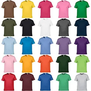 Colorful Basic Color Cotton Sublimation Blank Short Sleeves T-shirt