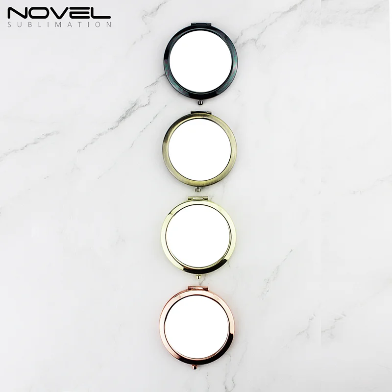 2020 New coming small size blank heat transfer personal make up metal mirror