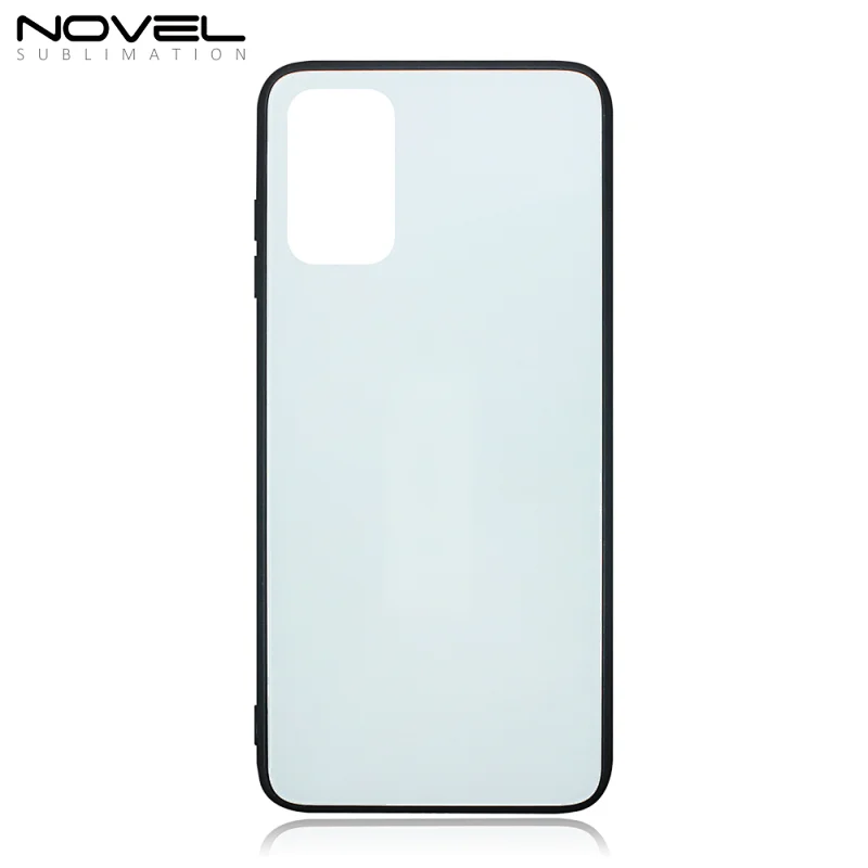 New arrival wireless charging function tempered glass insert sublimation TPU phone case for Samsung S20 Plus