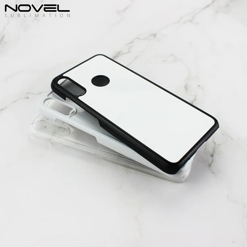 factory provide 2d PC+blank metal insert phone case for Moto E6 Plus