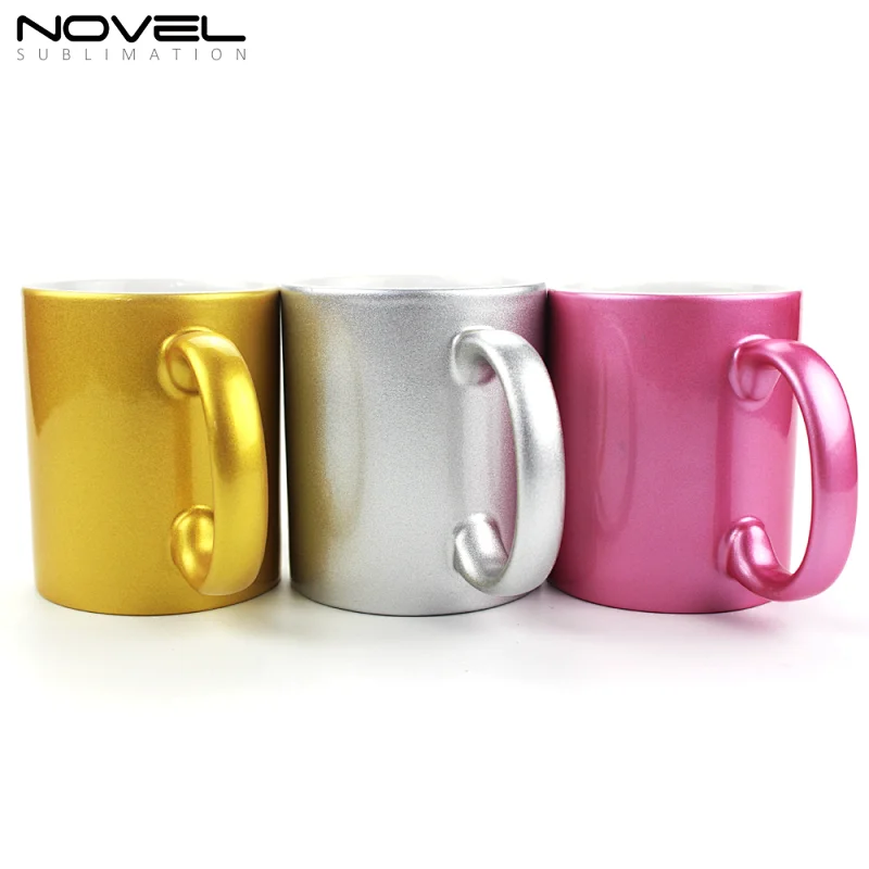 11OZ pearl electroplated colorful sublimation coffee mug