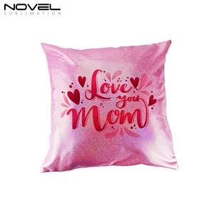 New arrival Sublimation Shiny Bling polyester photo cushion covers